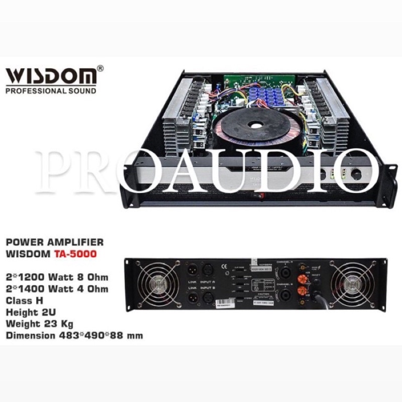 POWER WISDOM TA5000 TA 5000 POWER AMPLIFIER WISDOM TA5000TA 5000 ORI