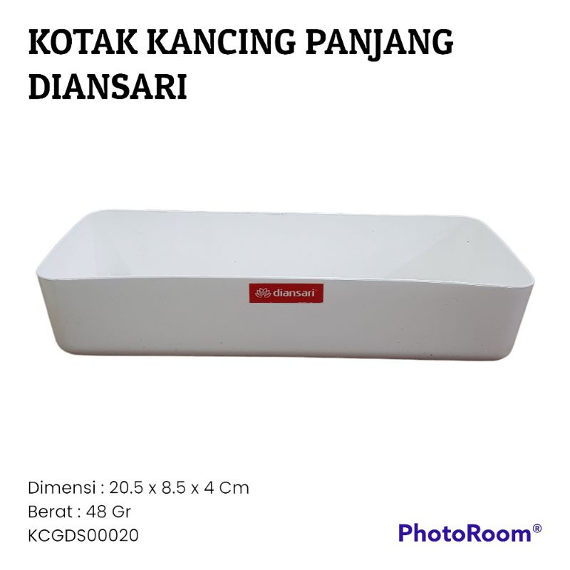 kotak kancing panjang diansari 20 x 9 x 4 / kotak kancing / kotak baut / kotak mur