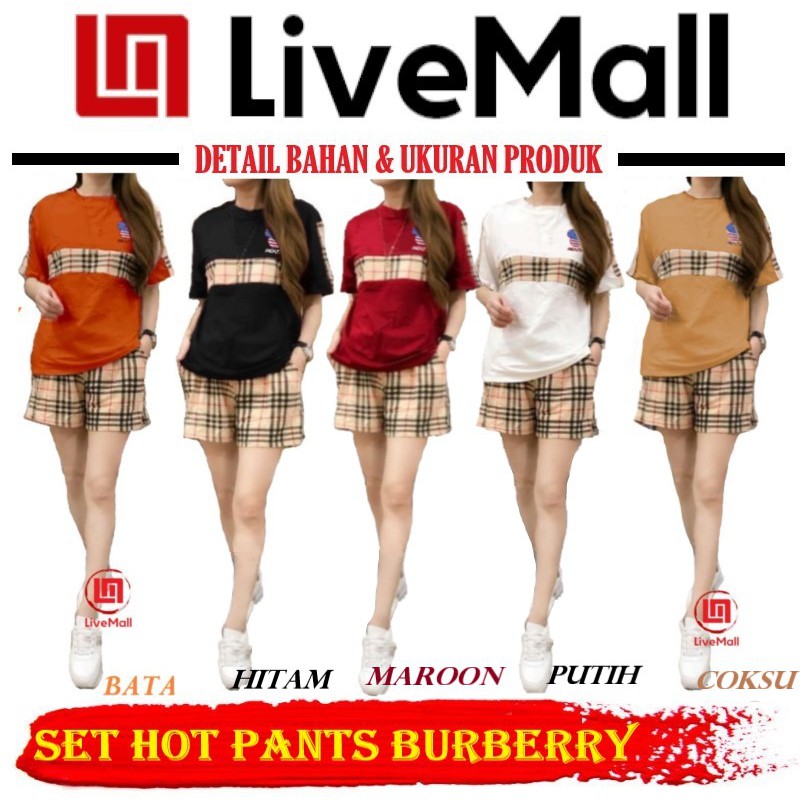 LM - (BISA COD) Promo Pakaian Fashion & Gamis Wanita HOT PANTS BURBERRY Terlaris, Terbaru & Termurah