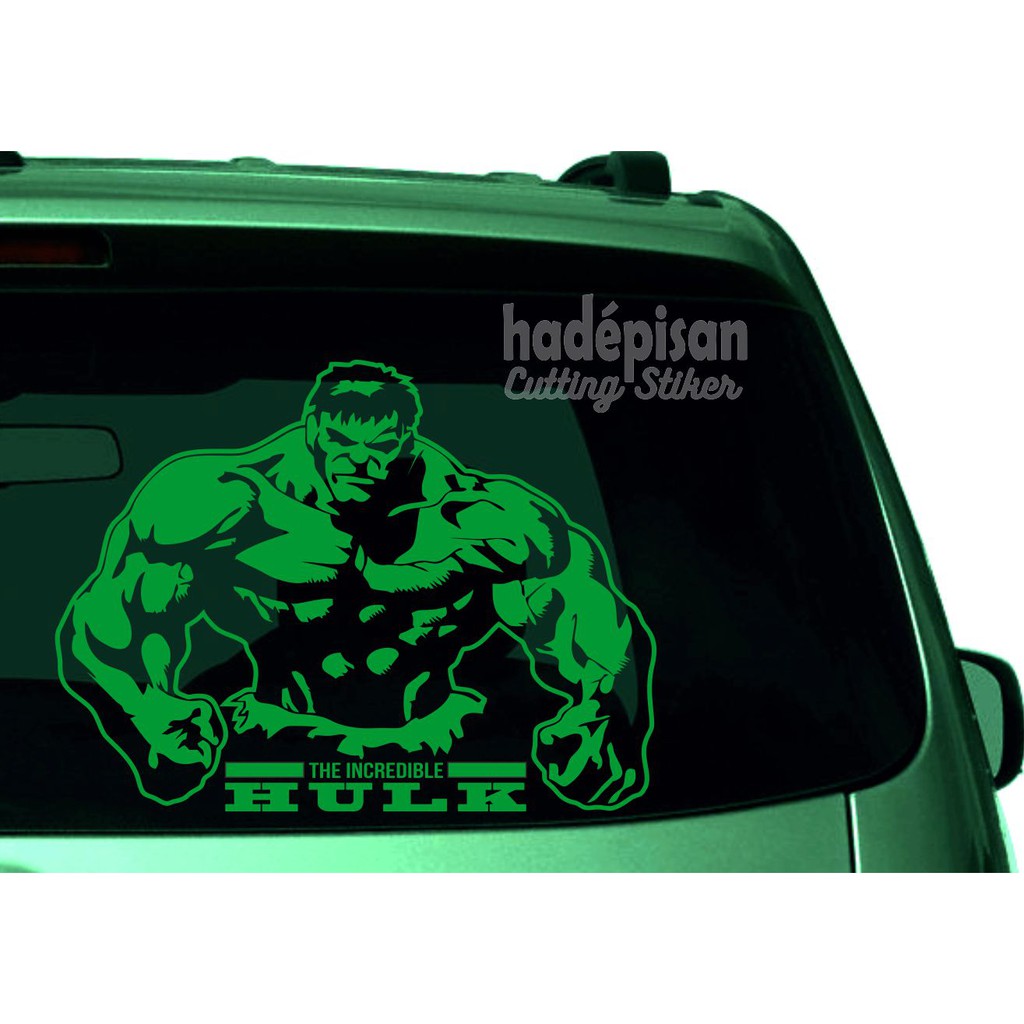 Stiker Mobil Cutting Sticker Kaca Belakang Mobil The Incredible Hulk Shopee Indonesia