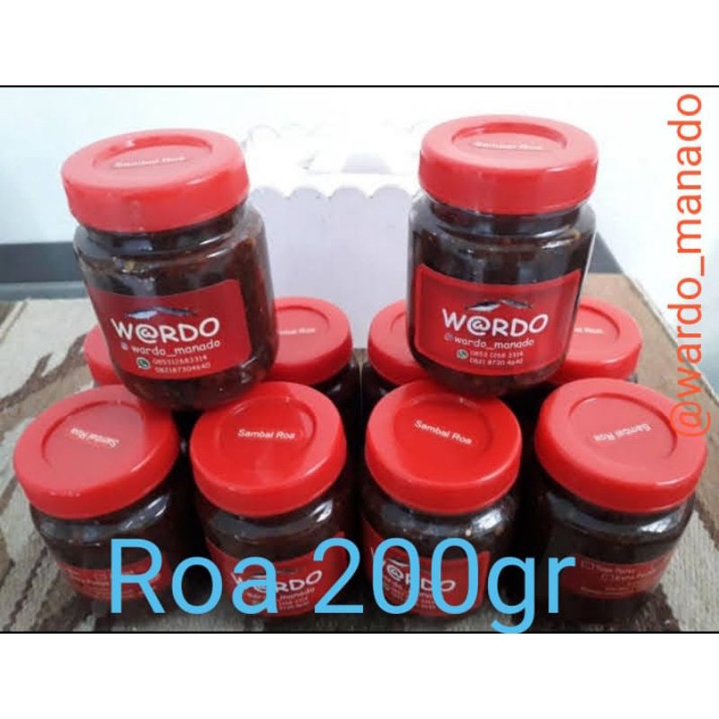 

Sambal Roa Pedas & Extra Pedas ukuran 150gram & 200gram. Asli Ikan Roa khas Manado