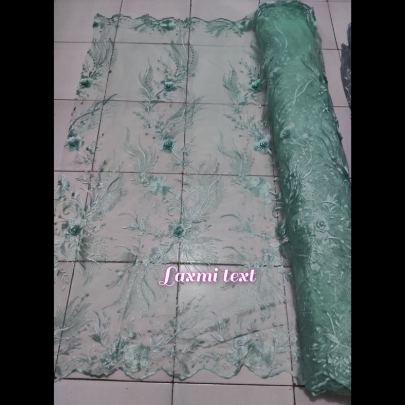 kain - bahan Tile 3D / bahan Tulle 3d TERBARU