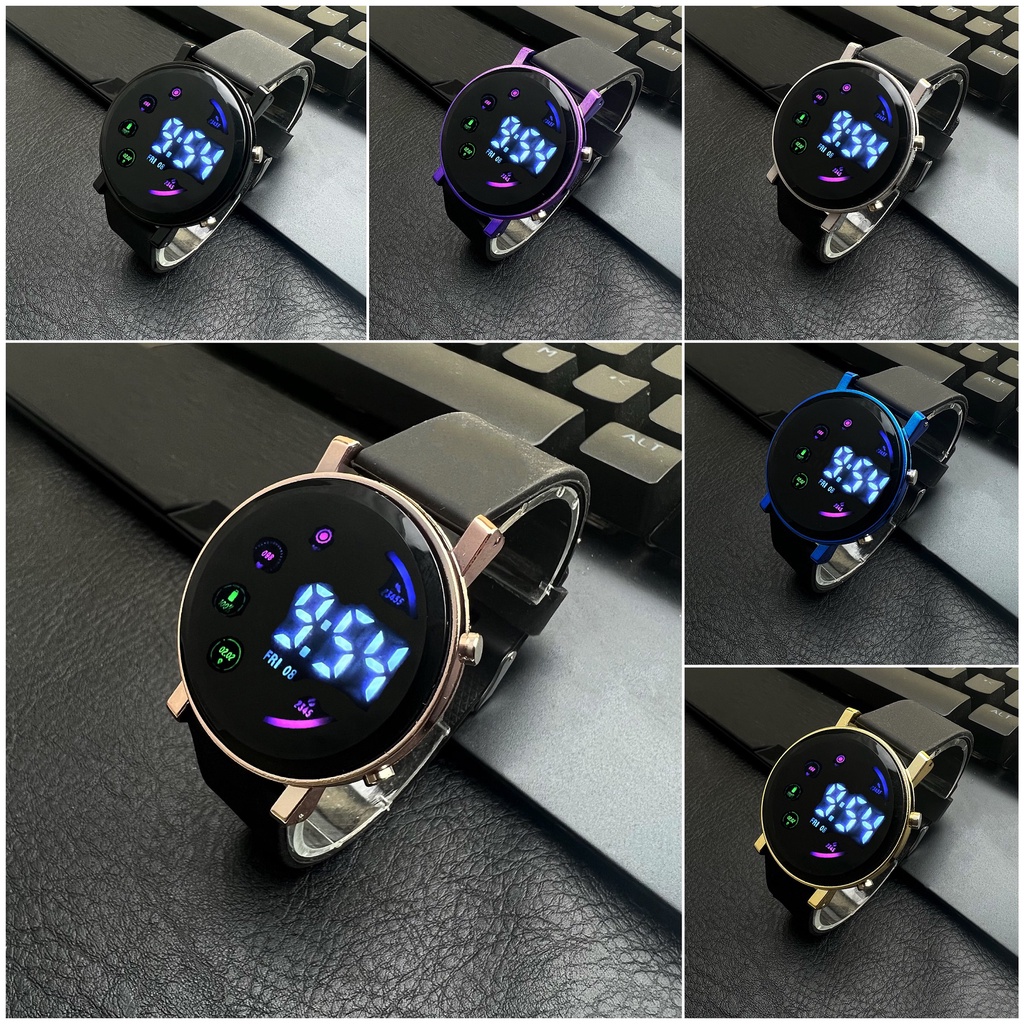 COD✅ Jam Tangan Wanita Pria Digital Rubber Anti Air LED Watch Electronic Fashion Harga Grosir   S1216