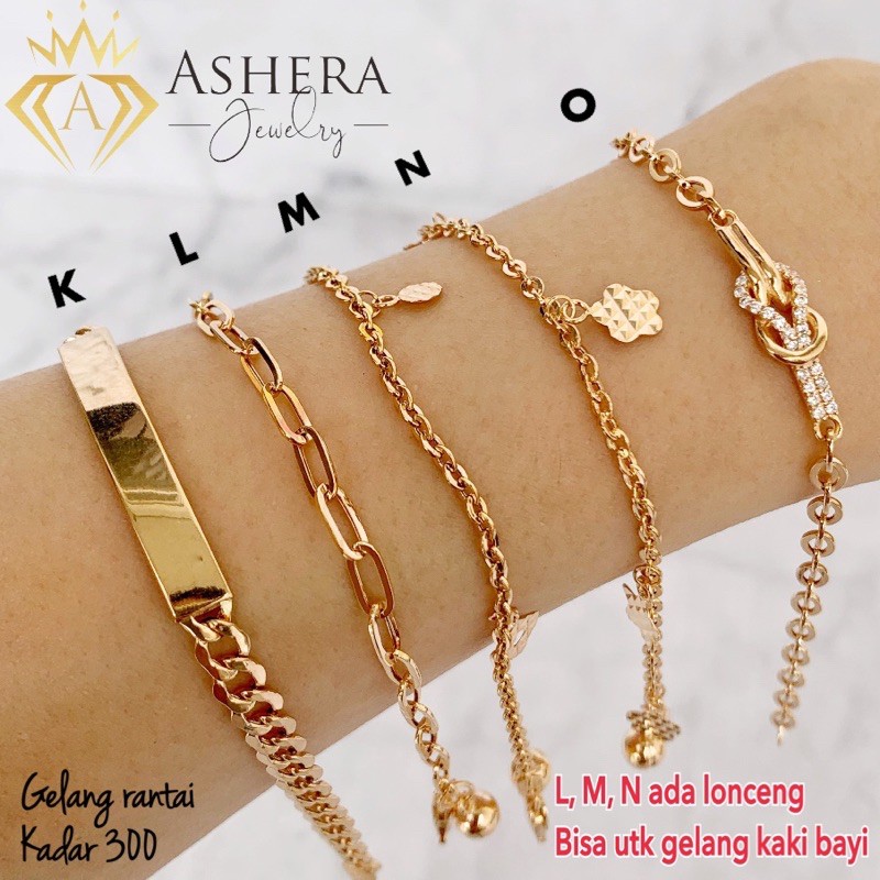 PERHIASAN EMAS ASLI MODEL GELANG RANTAI DEWASA KADAR MUDA 300 &amp; 375