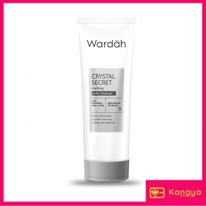 (BISA COD) Wardah crystal secret Melting Milk Cleanser 100mL / Wardah White Secret Pure Brightening Cleanser