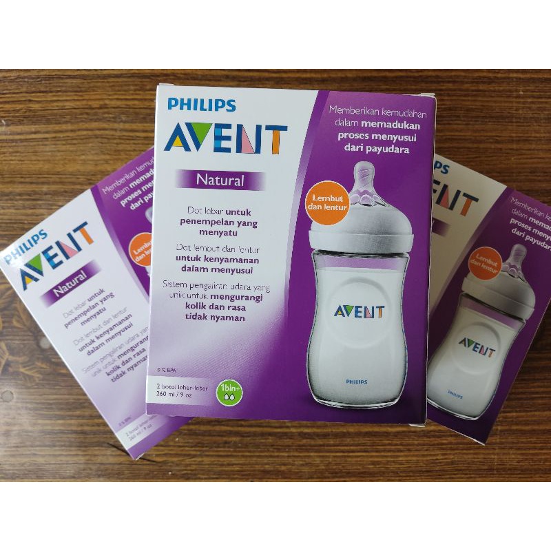 Botol Susu Bayi Philips Avent NATURAL 260ml 125ml