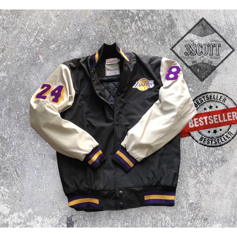 VARSITY JACKET - LAKERS 24 8 HITAM