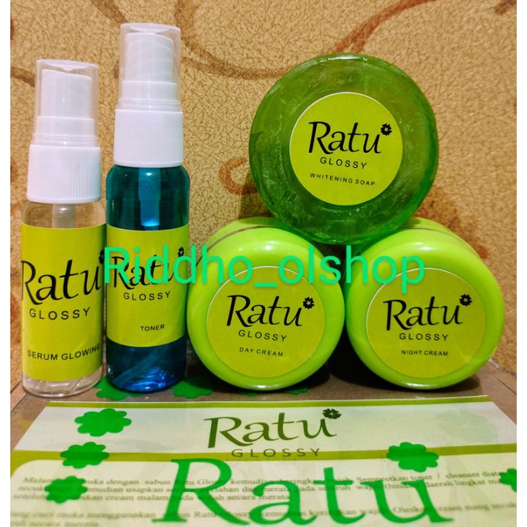 Paket Glowing Ratu Glossy luxury non pengelupasan plus serum glowing.