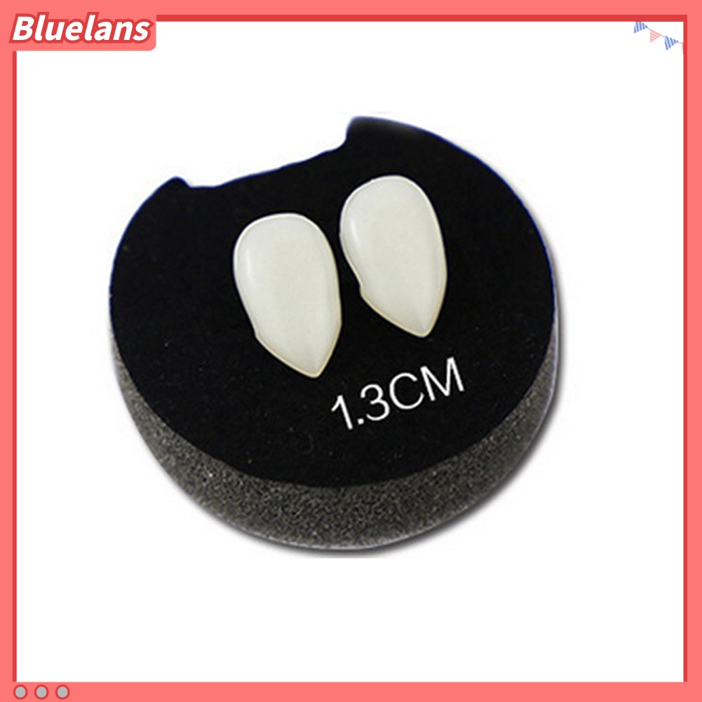 2pcs Gigi Palsu Luminous Vampire Untuk Cosplay Pesta Halloween