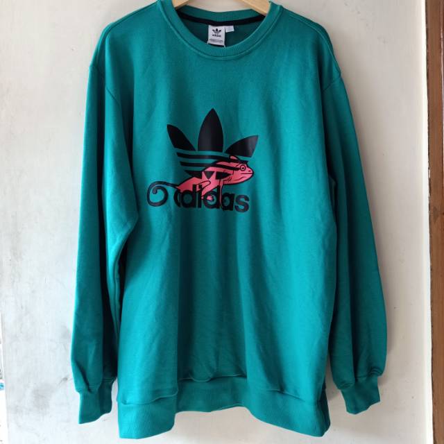 CREWNECK ADIDAS GREEN ORIGINAL / SWEATER ADIDAS ORIGINAL