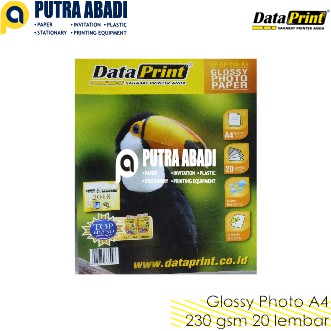 

Glossy Photo Paper Data Print A4 230gsm 20 Lembar