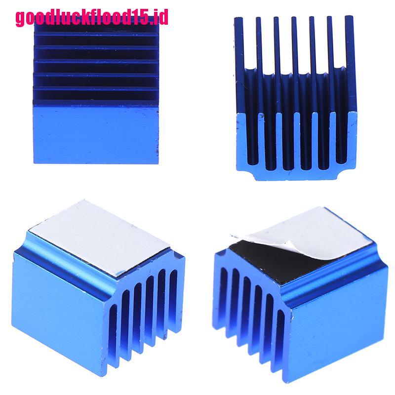 (LUCKID) 2pcs Radiator Heatsink Pendingin Bahan Aluminum Warna Biru Untuk Printer 3D