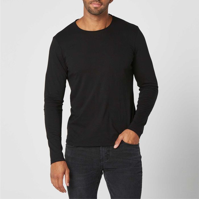 Unik KAOS LENGAN PANJANG PRIA 100% COTTON COMBED /UKURAN S-XXL - L Berkualitas