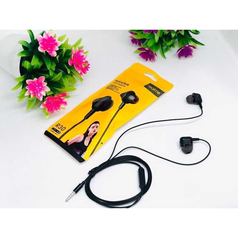 HANDSFREE HEADSET REALME R30 MUSIC EARPHONE SUPERBASS PROMO SEN