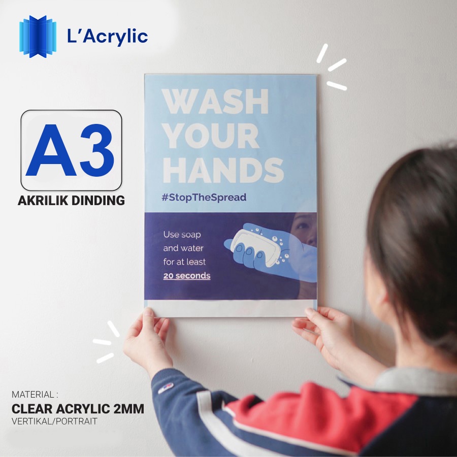 

TEMPAT BROSUR AKRILIK / AKRILIK TEMPEL / SIGN HOLDER AKRILIK A3