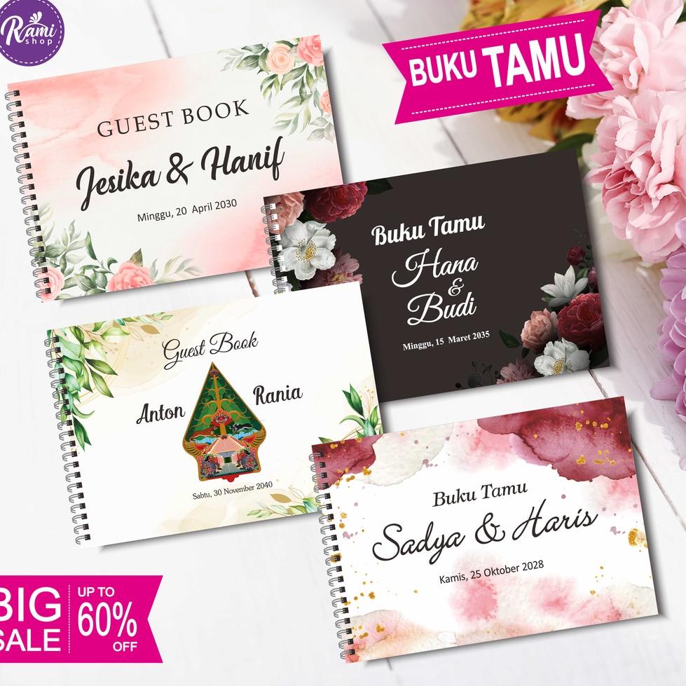 

(W6R9) ✯ Buku tamu pernikahan soft cover murah //Lagi@on@diskon