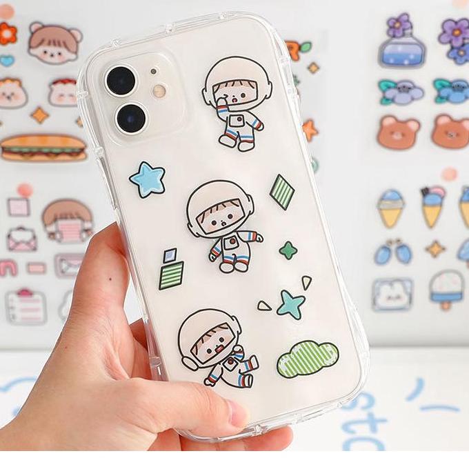 

[MILOLI] 100lembar SET RABBIT GIRLS Sticker PET DIY Scrapbook Stiker Hias Lucu in Box - B0354 ||YJTFM Meriah