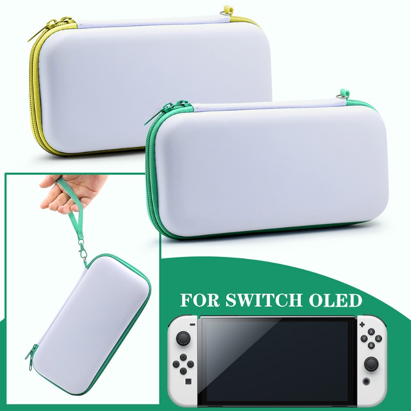 Btsg for Switch OLED Host Portable Hard Storage Bag for Shell Cover Gendong Untuk Case, Tempered Film Dan ThumbStick Grips