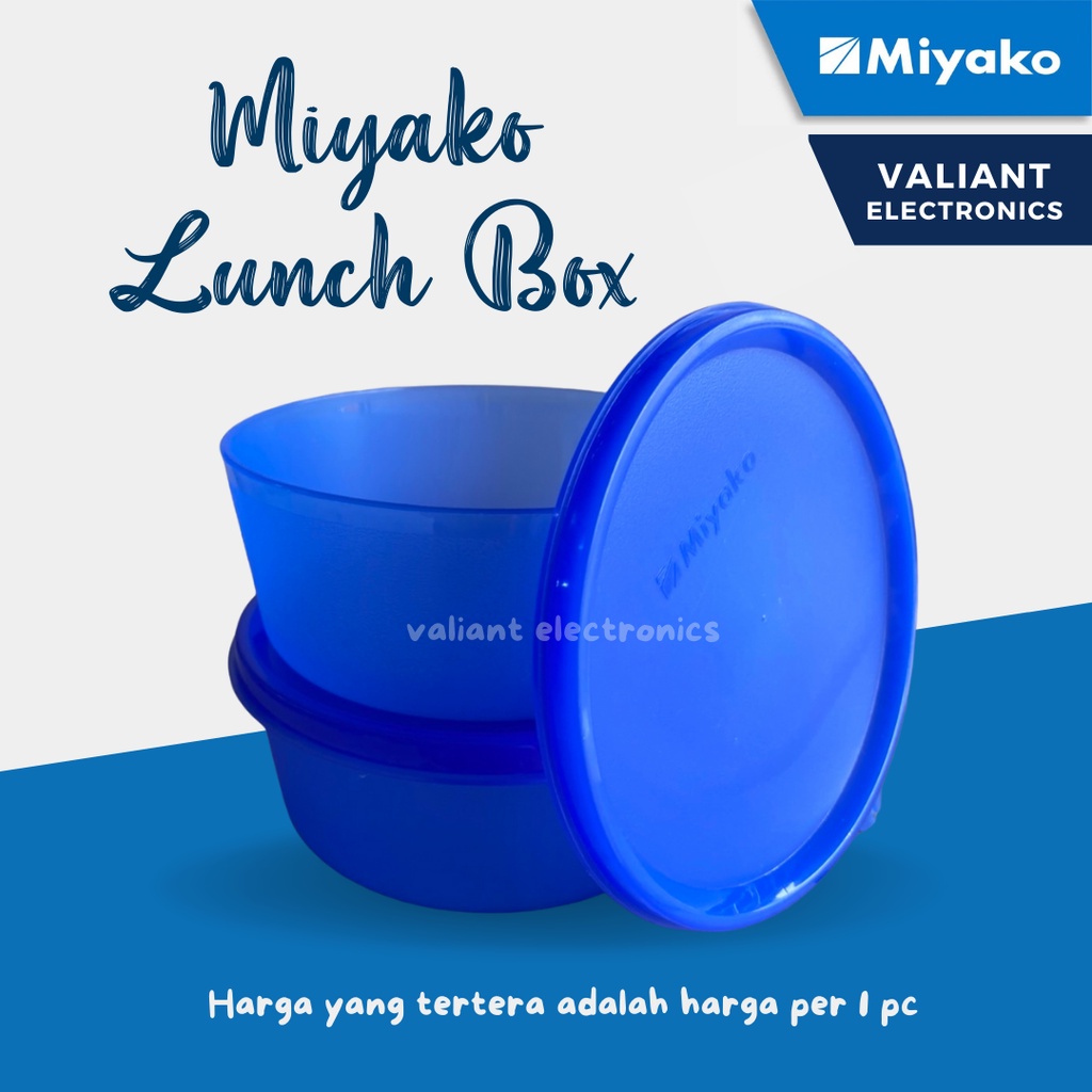 Miyako Rice Bowl 330 ml / Lunch Box / Kotak Makan Anti Tumpah Diameter 14 cm