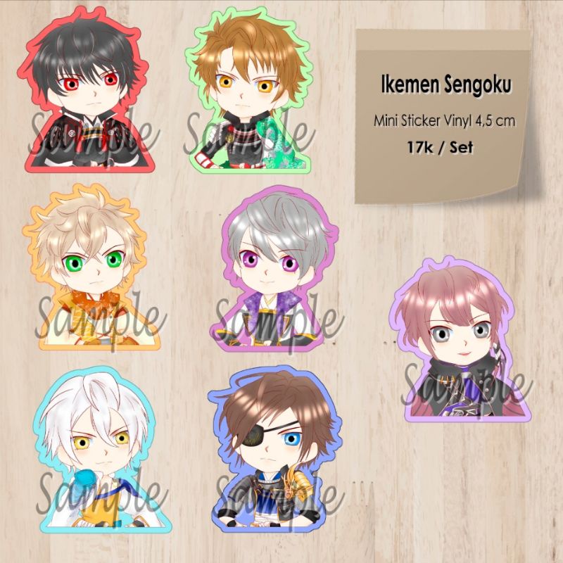 Mini Sticker Ikemen Sengoku Set