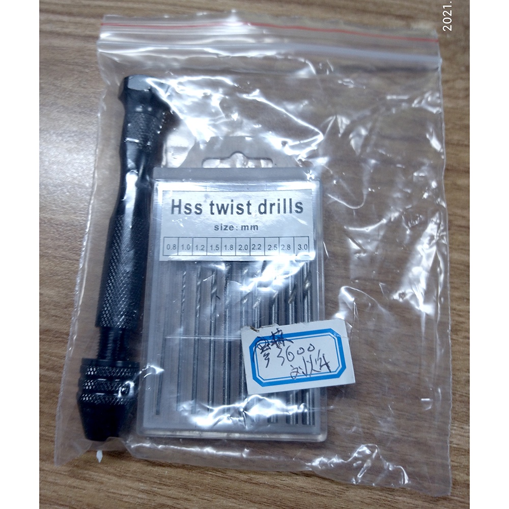 Taffware Bor Tangan Manual HSS Twist Drills dengan 10 Mata Bor - 3003 - Black