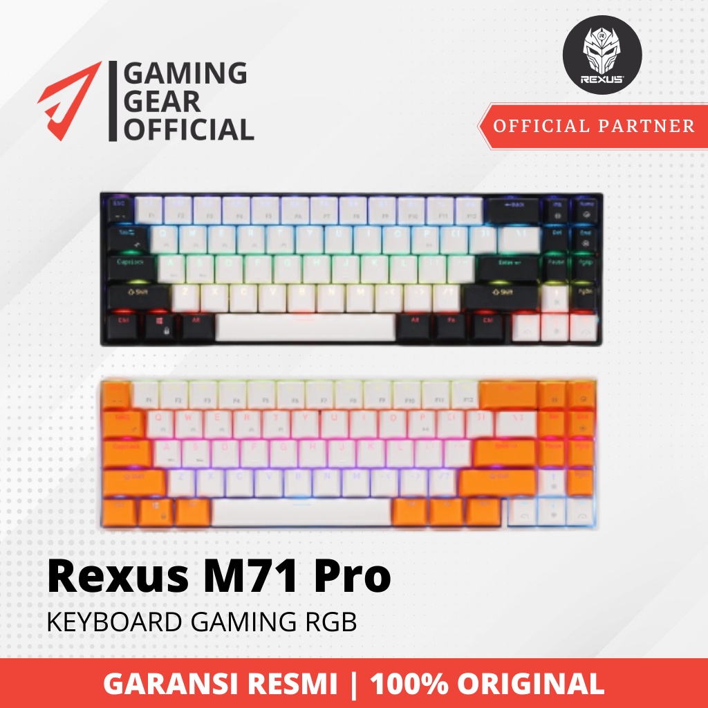 [100% ORI] Rexus Daxa M71 Pro Wireless Mechanical Gaming Keyboard