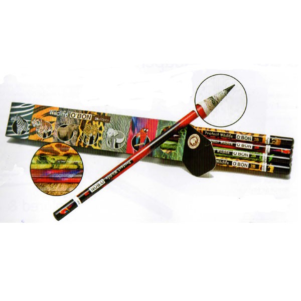 

O'BON Wildlife Series Pensil 2B isi 10pcs