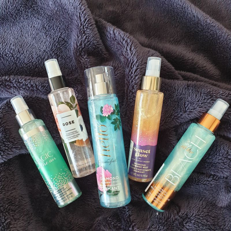body mist shimmer BBW