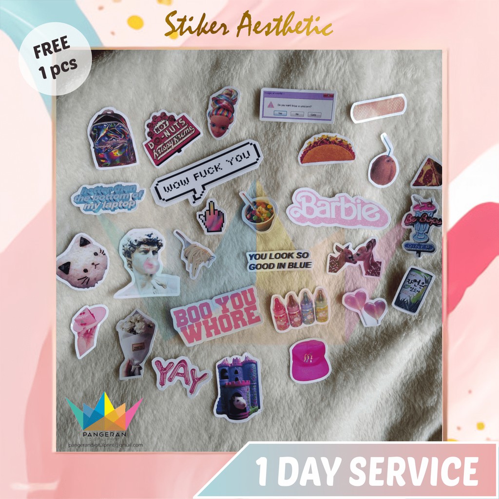 fixs [ MURAH ] STIKER TUMBLR AESTHETIC FREE GIFT  OLSHOP STIKER LAPTOP HP KPOP STIKER LUCU
