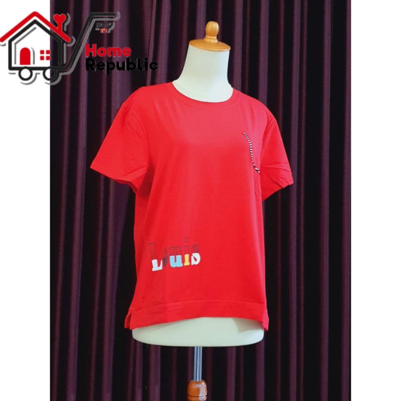 Baju Lengan Pendek Baju Wanita kaos Santai Louise Bahan Kaos Adem