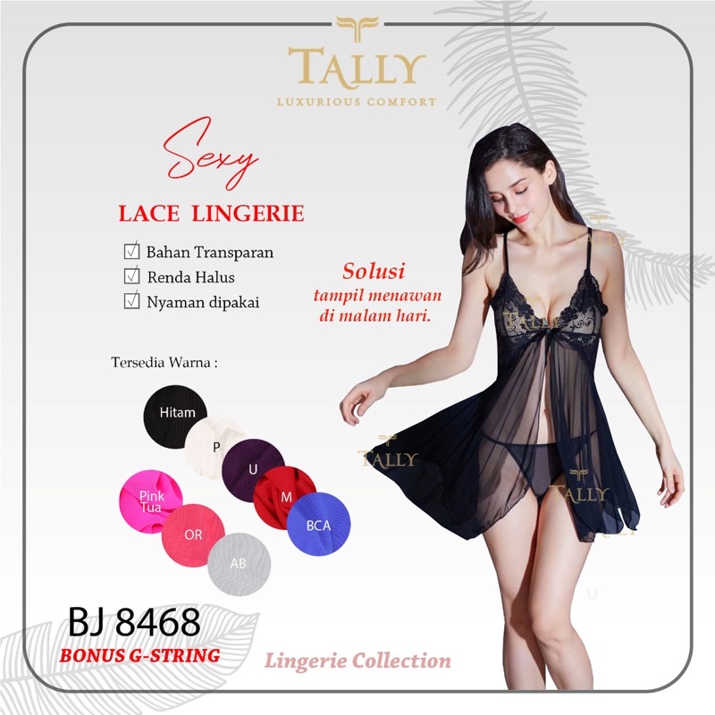 Lingerie | Baju Tidur Sexy Lace Transparan TALLY 8468 Freesize