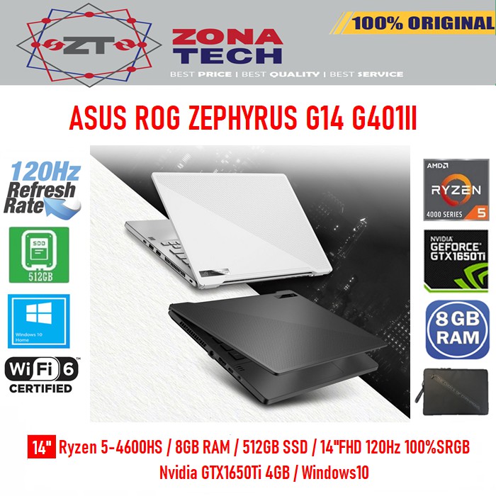 Asus ROG Zephyrus G14 GA401II-R55TA8G - Ryzen 5-4600HS