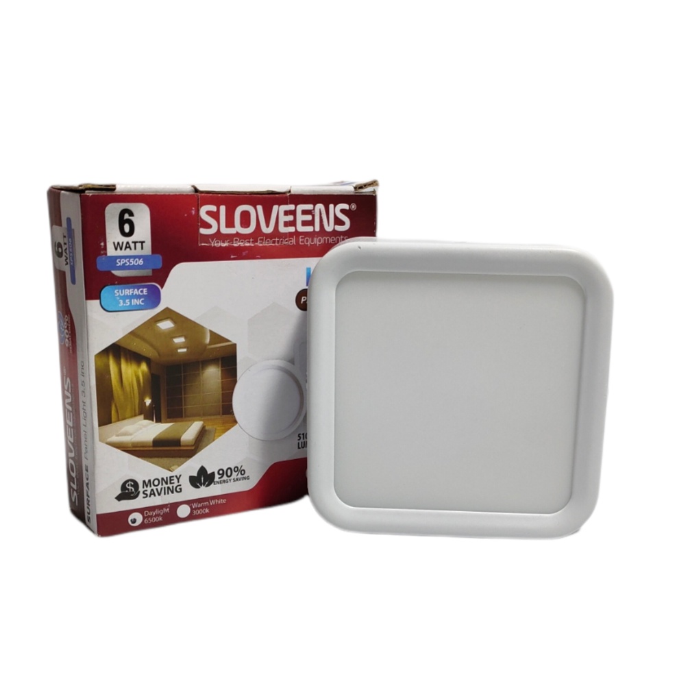 Sloveens Surface LED Panel Light Segi / LED Downlight OB Segi 6 Watt - Cahaya Putih &amp; Warm White