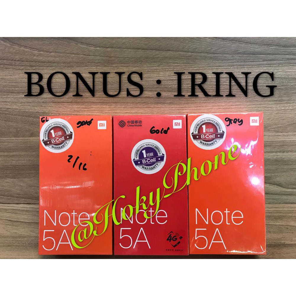 XIAOMI REDMI NOTE 5A RAM 2 ROM 16 versi GLOBAL SNAPDRAGON 425 ready warna grey gold rosegold