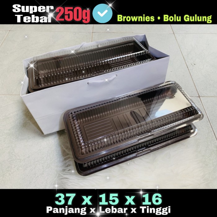 

paper bag BOLU GULUNG - PaperBag BROWNIES / L Besar tray mika brownis - PUTiH BRONS/Pcs