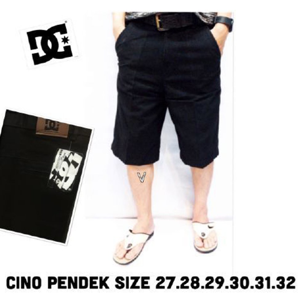 NEW Celana Pria DC Chino Pendek Hitam Pekat #11 Celana Keren
