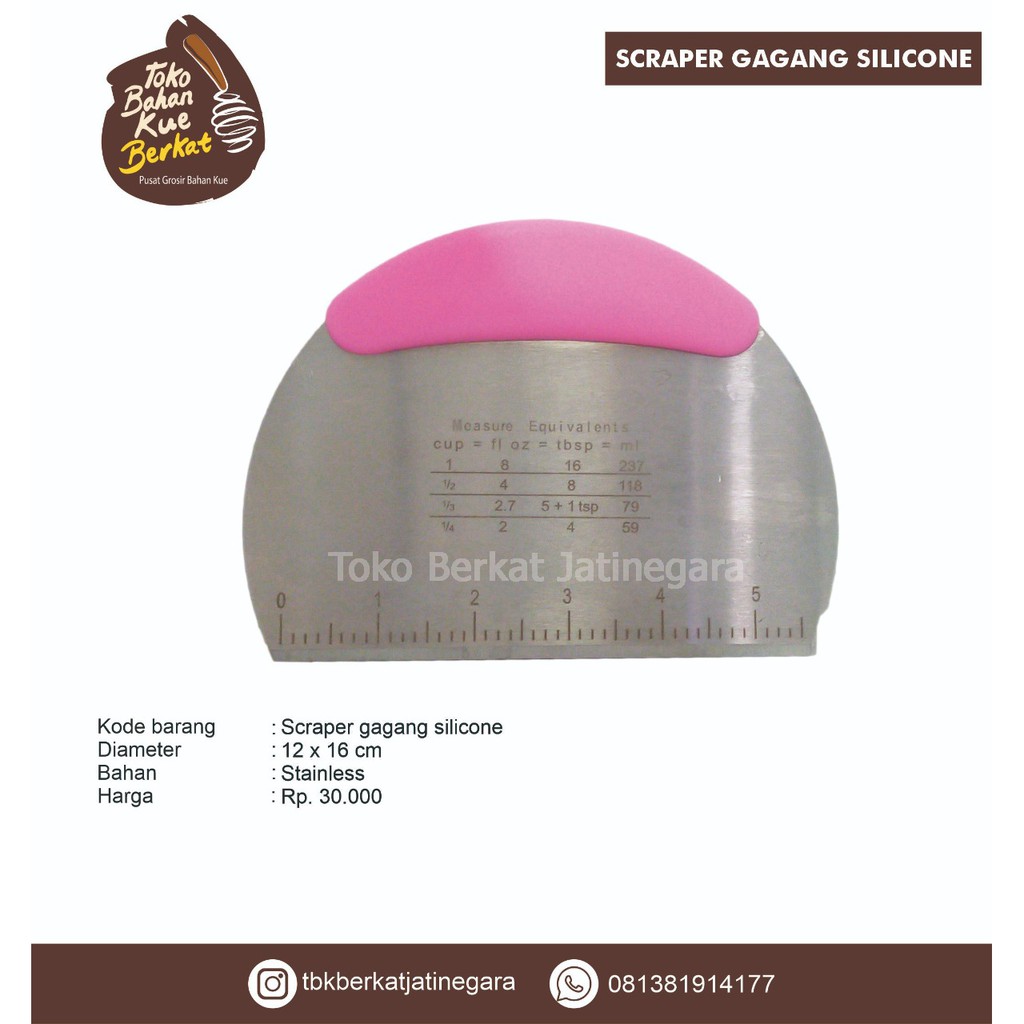 scraper stainless gagang silicone