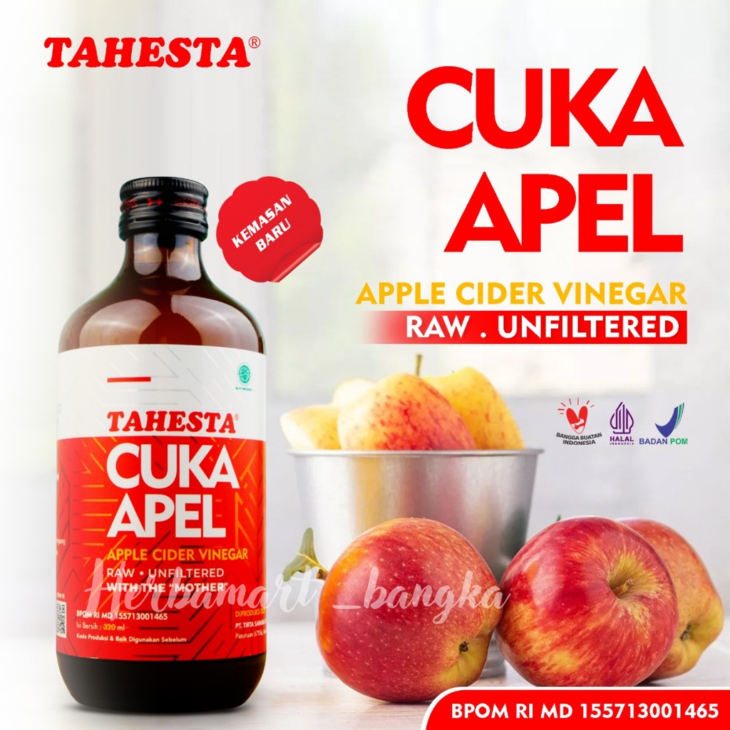 

Cuka Apel Tahesta 320 ml Original