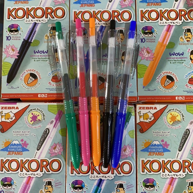 

Pulpen Gel pen kokoro Zebra 0.5