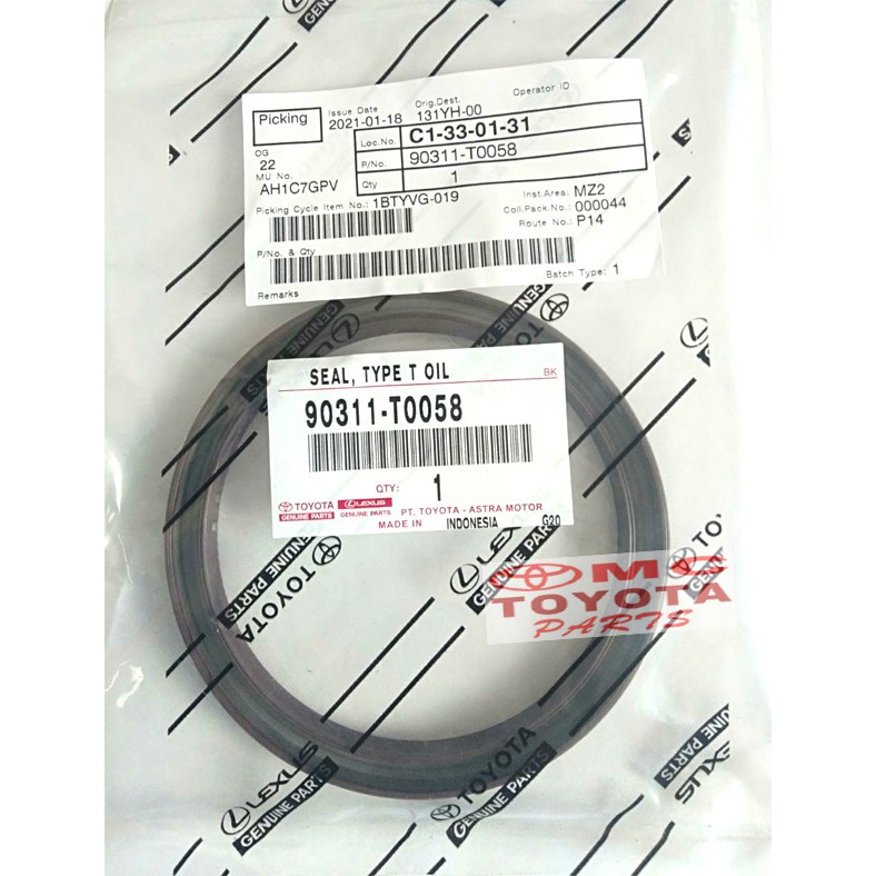 Seal Kruk Krek As Belakang Innova Fortuner Hilux Hiace 90311-T0058