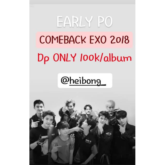 ALBUM EXO/OPEN PO EXO GRAND COMEBACK ALBUM (Normal PO/X Fansite)