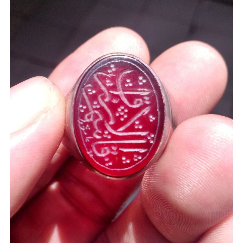 Cincin batu akik Yaman kabdi ukir asli timur tengah asli batu bukan sintetis bukan Bacan red baron