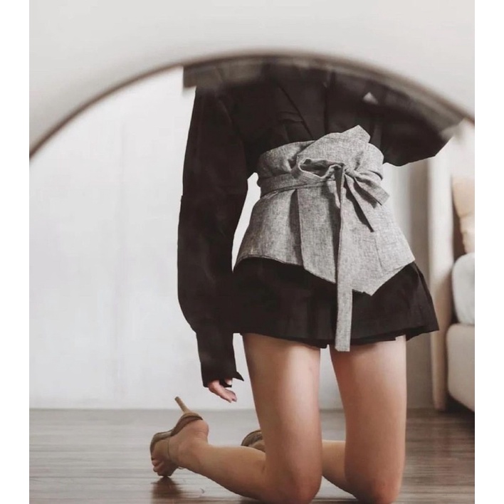 GREY OBI by anain - obi- ikat pinggang katun - obi katun