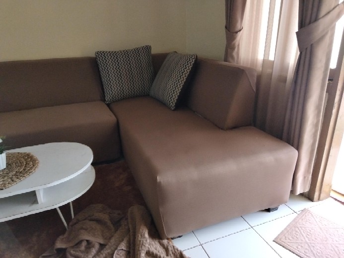 [original] Cover Sofa Siku Sudut L Shaped Polos Sarung Sofa Elastis Ukuran L Sudut Siku - Furniture