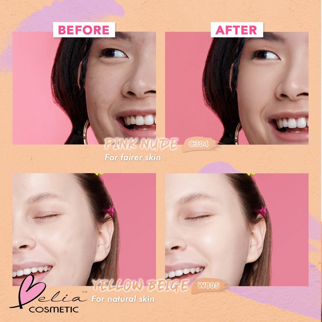 ❤ BELIA ❤ DAZZLE ME Day by Day Foundation - Full Coverage Oil control Long Lasting Makeup SPF 25 PA+++ | BPOM