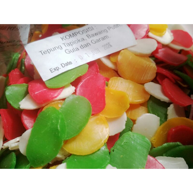 

kerupuk seblak warna warni kemasan 500gram