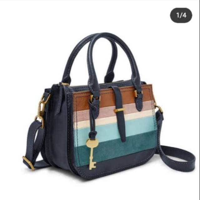 Tas Fossil Cewek Ryder Mini Satchel Colorful Stripe