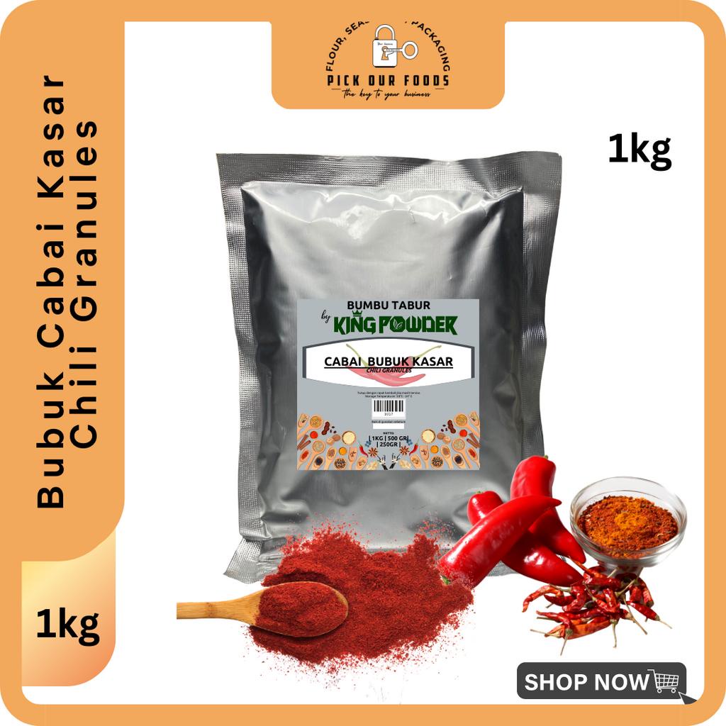 Bubuk Cabai Kasar / Chili Granules / Cabai Granule 1kg / 500gr / 250gr