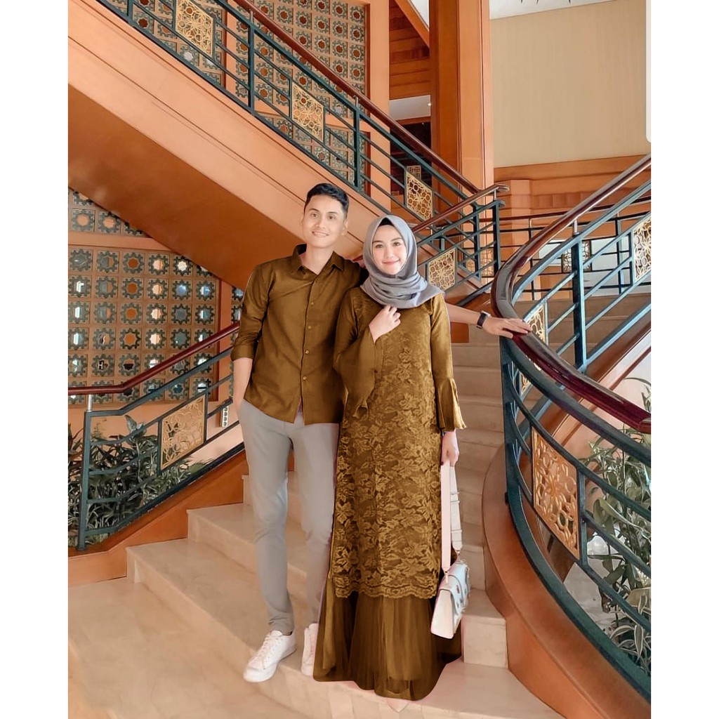 COUPLE GAMIS BRUKAT TULANG CP PELINO PREMIUM