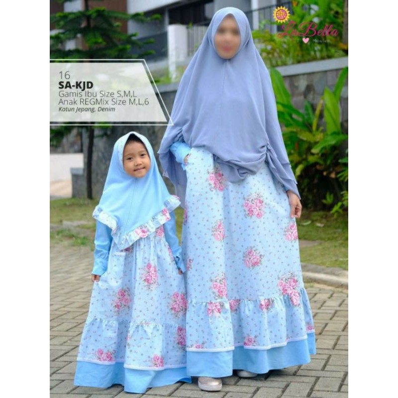 Gamis Couple Ibu Anak Labella Katun Jepang Adem